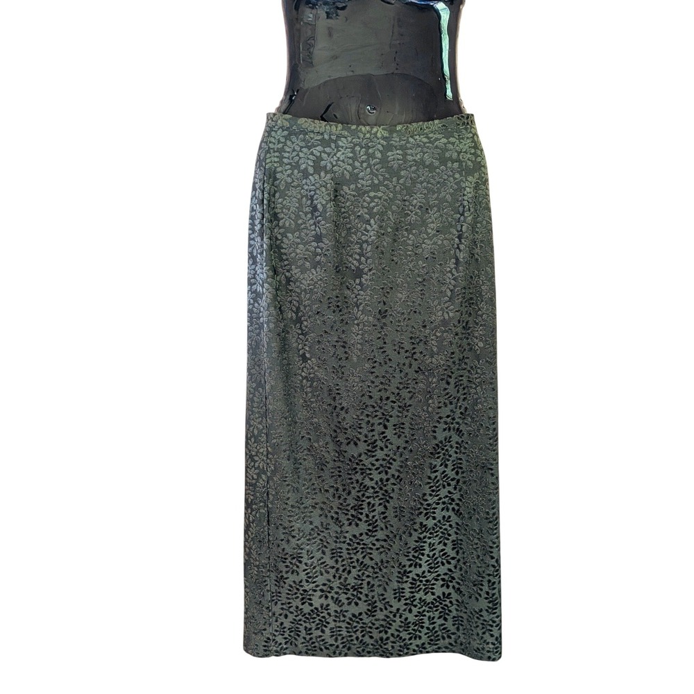 Vintage Maxi Skirt 9 Velvet Burnout Whimsigoth Dark Forest Goblincore Romantic
